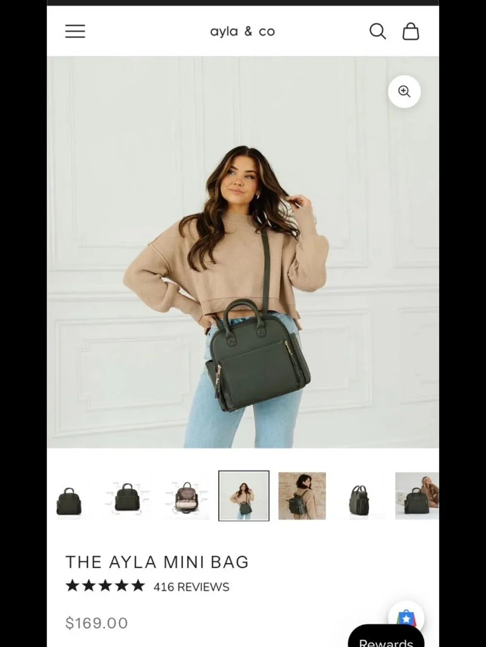 Ayla & Co Mini Diaper Bag-Oliva Green